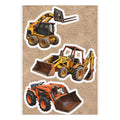 Earth Movers Sticker Sheet 6x8”