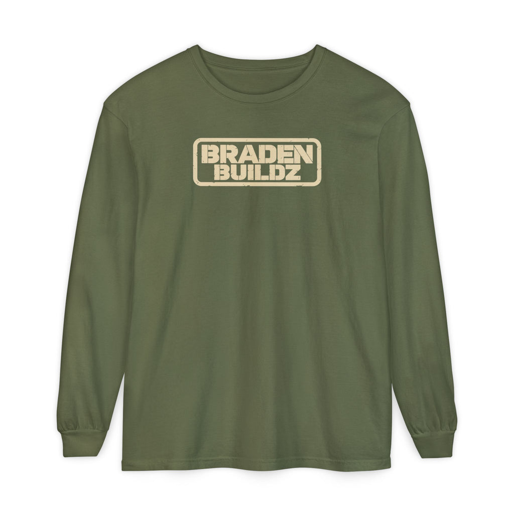 “BRADENBUILDZ” Stencil Logo Long Sleeve T-Shirt