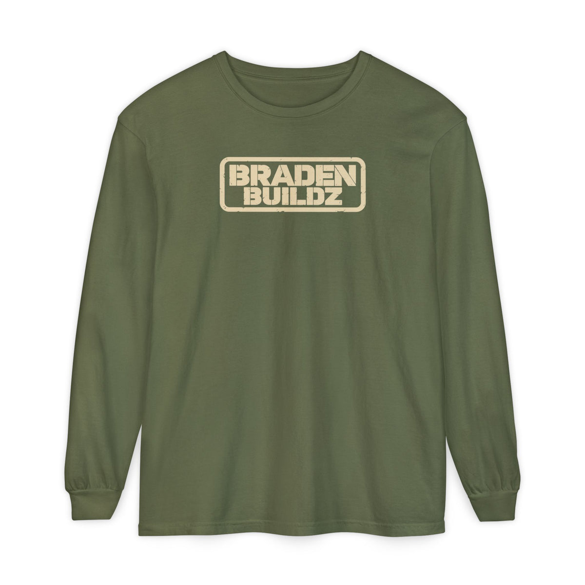 “BRADENBUILDZ” Stencil Logo Long Sleeve T-Shirt