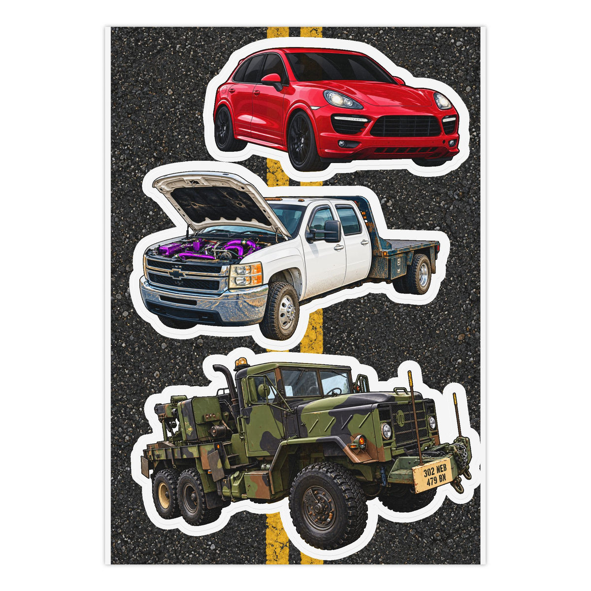 Daily Drivers Sticker Sheet 6x8”