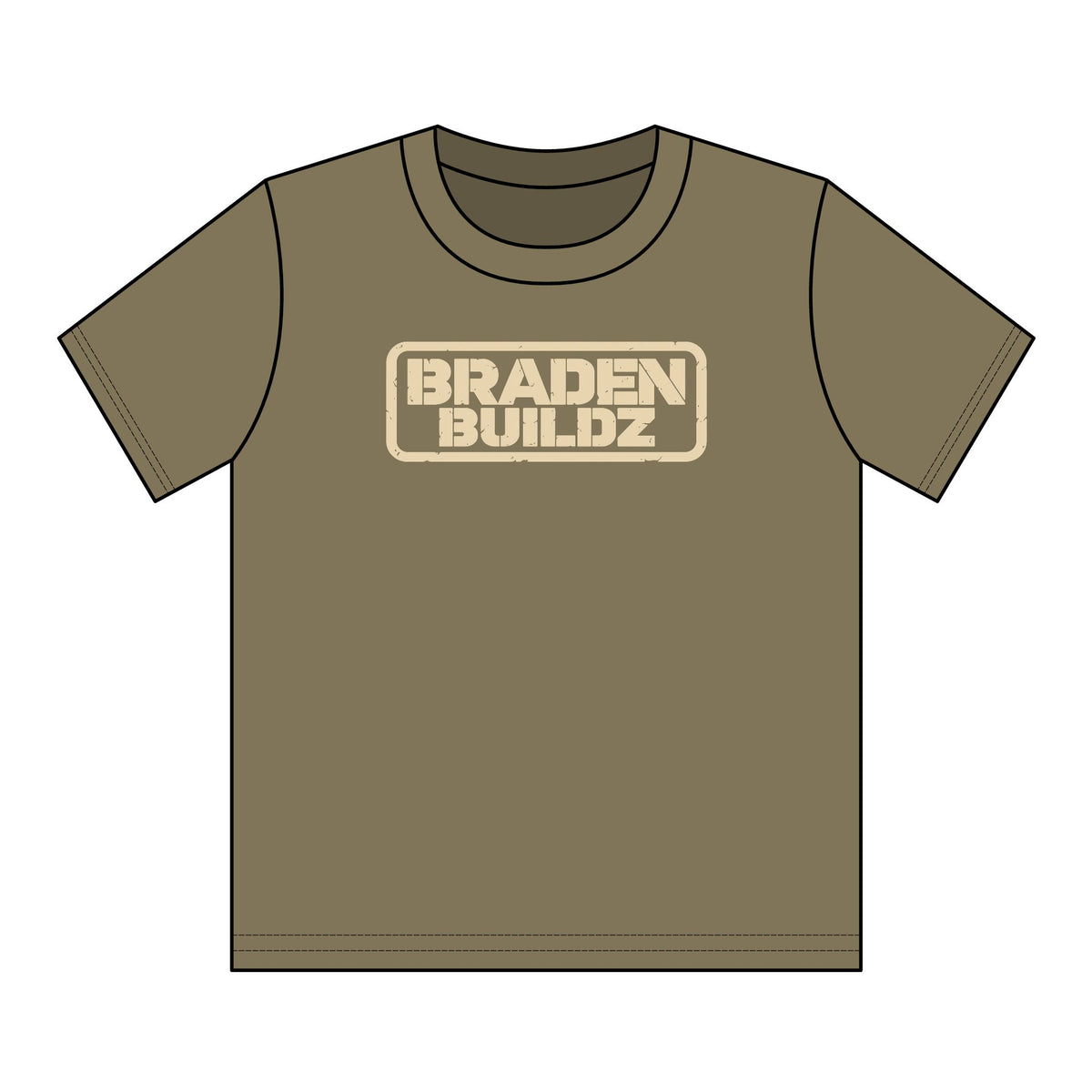 Youth “BRADENBUILDZ” Stencil Logo T-Shirt