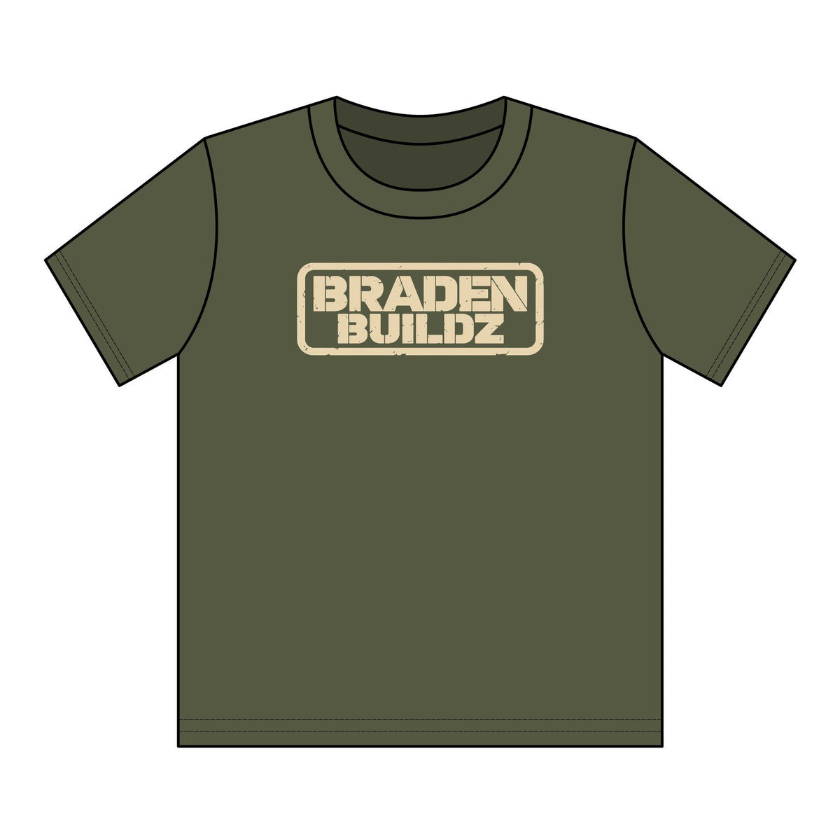 Youth “BRADENBUILDZ” Stencil Logo T-Shirt