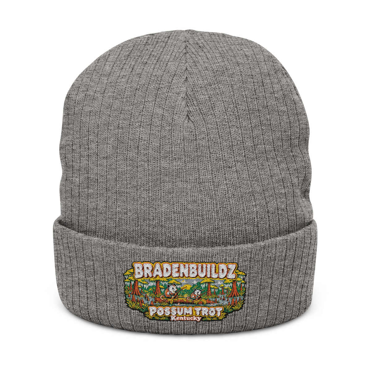 “BRADENBUILDZ” Possum Trot Ribbed Knit Beanie