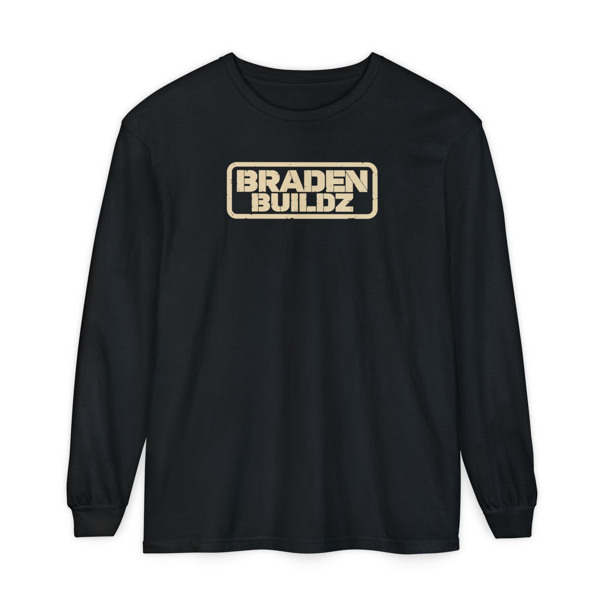 “BRADENBUILDZ” Stencil Logo Long Sleeve T-Shirt