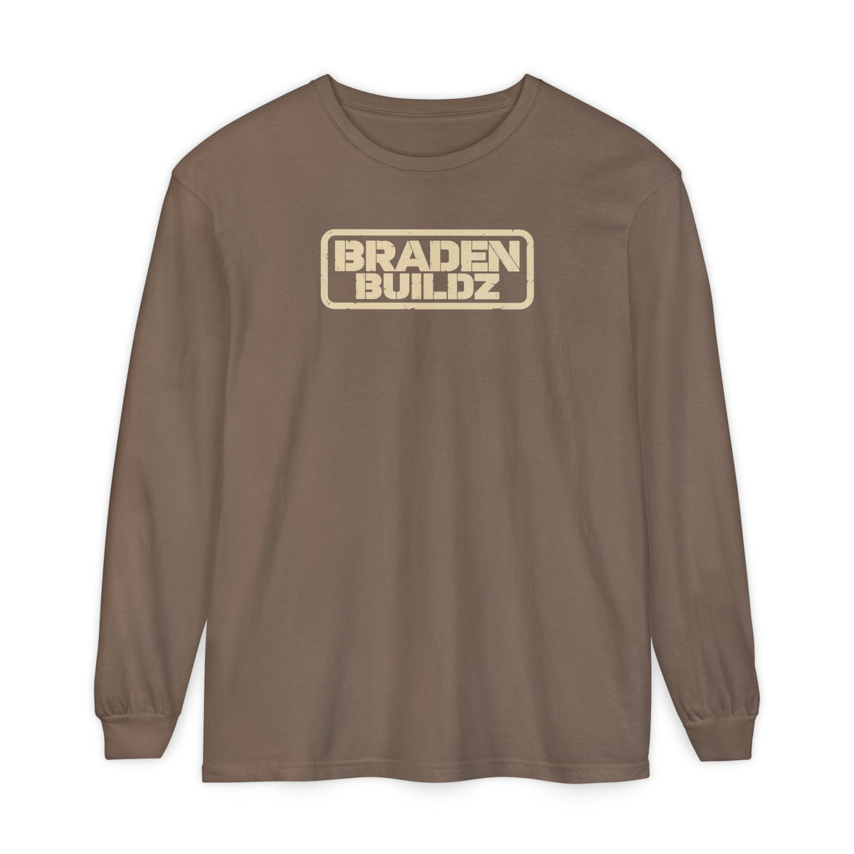 “BRADENBUILDZ” Stencil Logo Long Sleeve T-Shirt